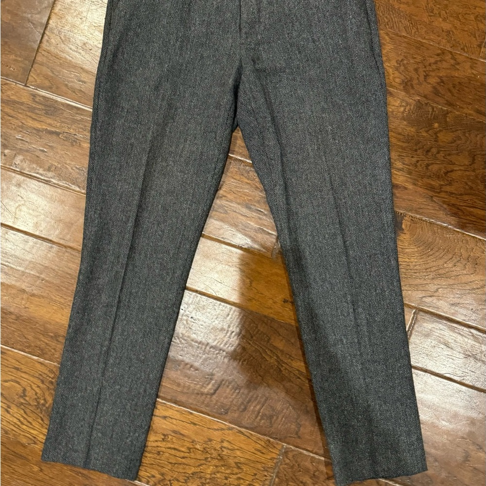 J. Crew Ludlow Slim Dress Pants Men’s Wool Flannel Gray Flat Front